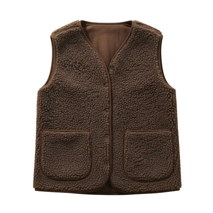 Ella | Women’s Spring Casual Warm Sherpa Vest