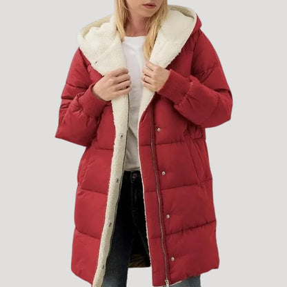 Brooklyn | Abrigo acolchado con capucha de invierno para mujer