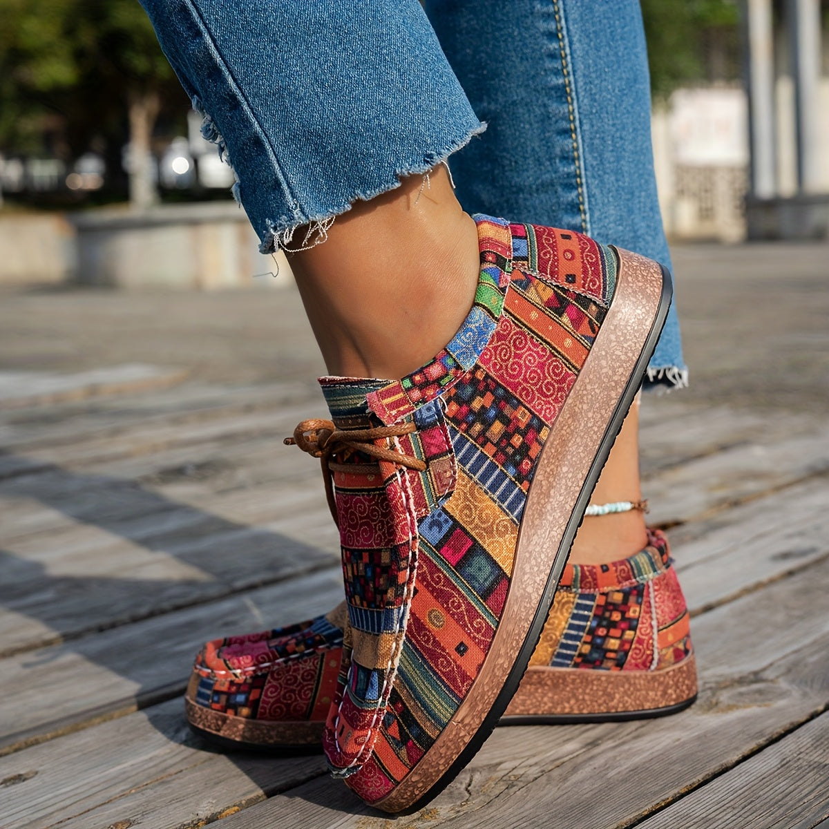 Enora - Zapatillas Retro Coloridas para Mujer