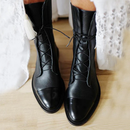Elegant Leather Heeled Boots