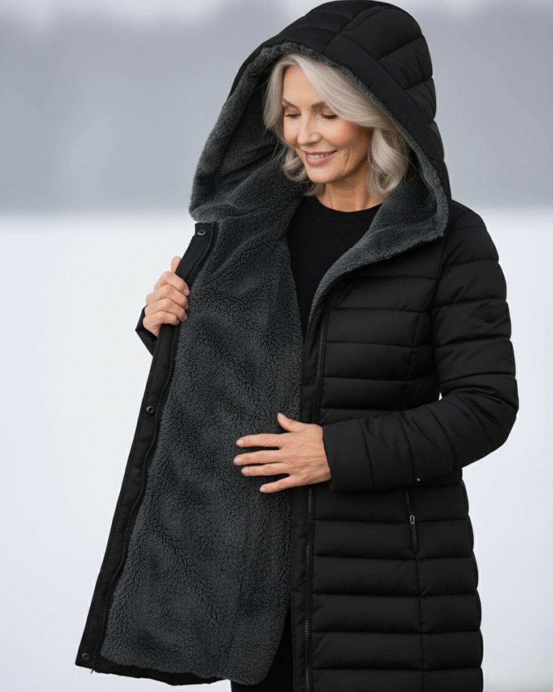 Fleece Lined Puffer Coat