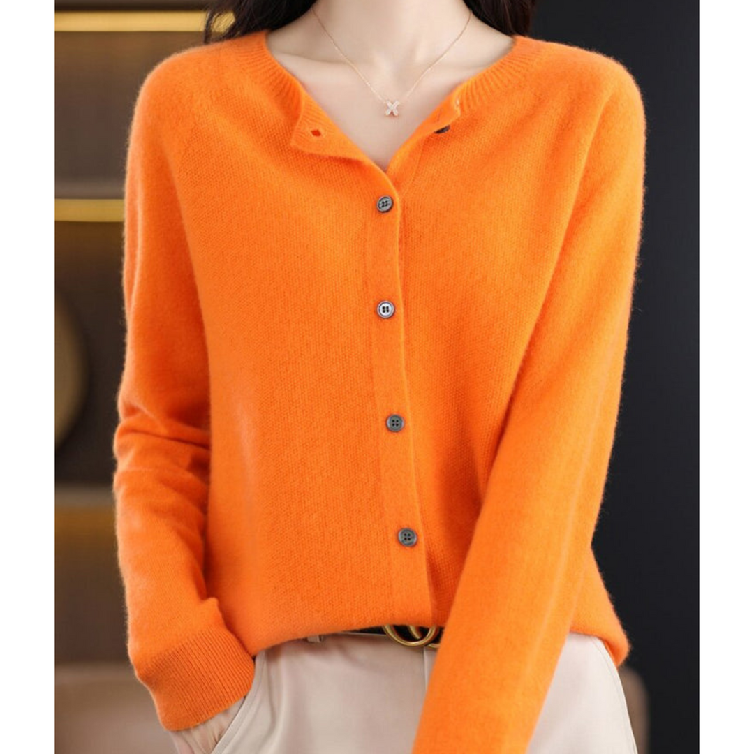 Women’s Long Sleeve Classic Button Merino And Wool Sweaters