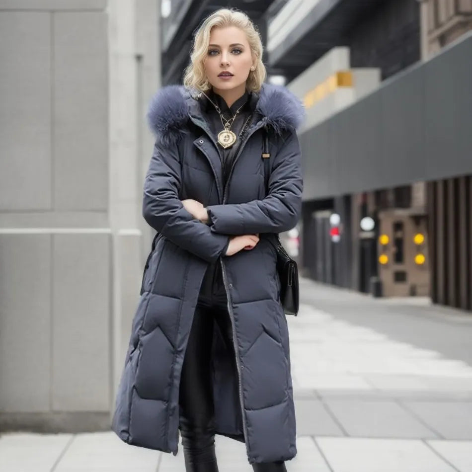 Hannah | Abrigo acolchado de invierno para mujer con ribete de capucha