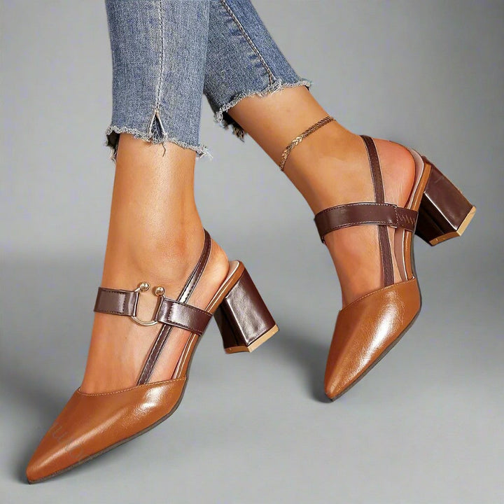 GRACE REAL LEATHER HEELS