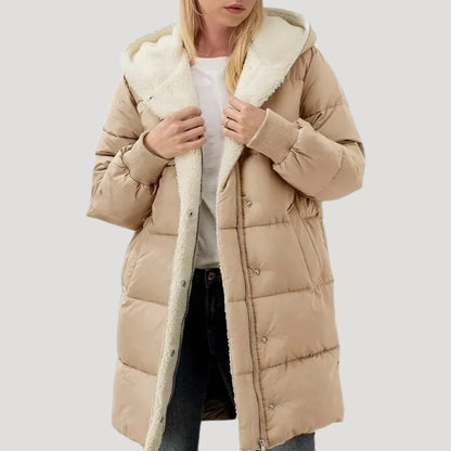 Brooklyn | Abrigo acolchado con capucha de invierno para mujer