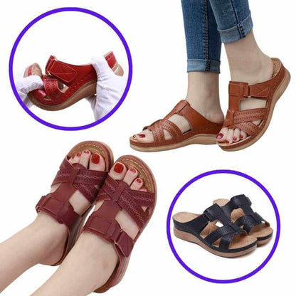 Corsica Orthopedic Low Heel Wedge Sandals
