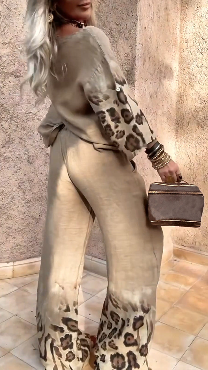 Aislinn | Leopard Print Casual Set