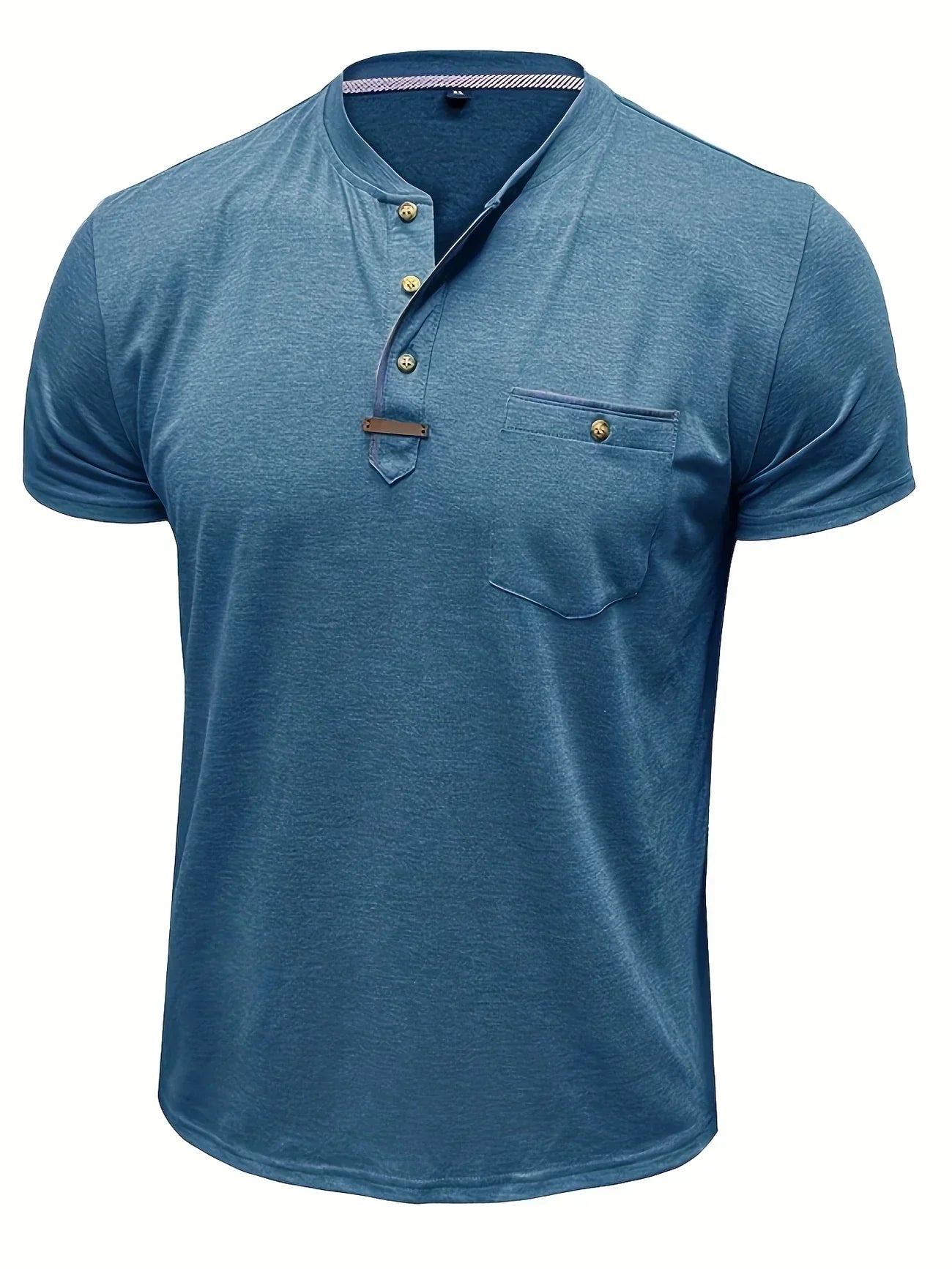 Slade | Camisa clásica de cuello redondo con bolsillo