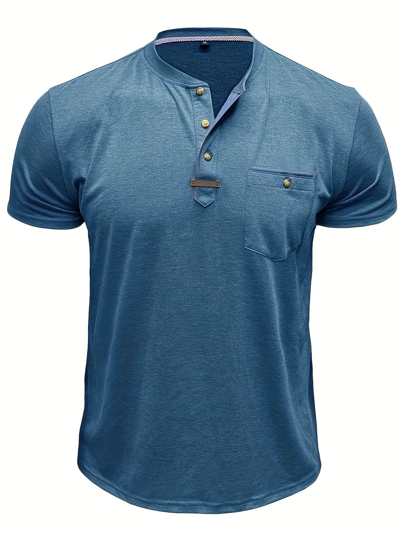 Slade | Camisa clásica de cuello redondo con bolsillo