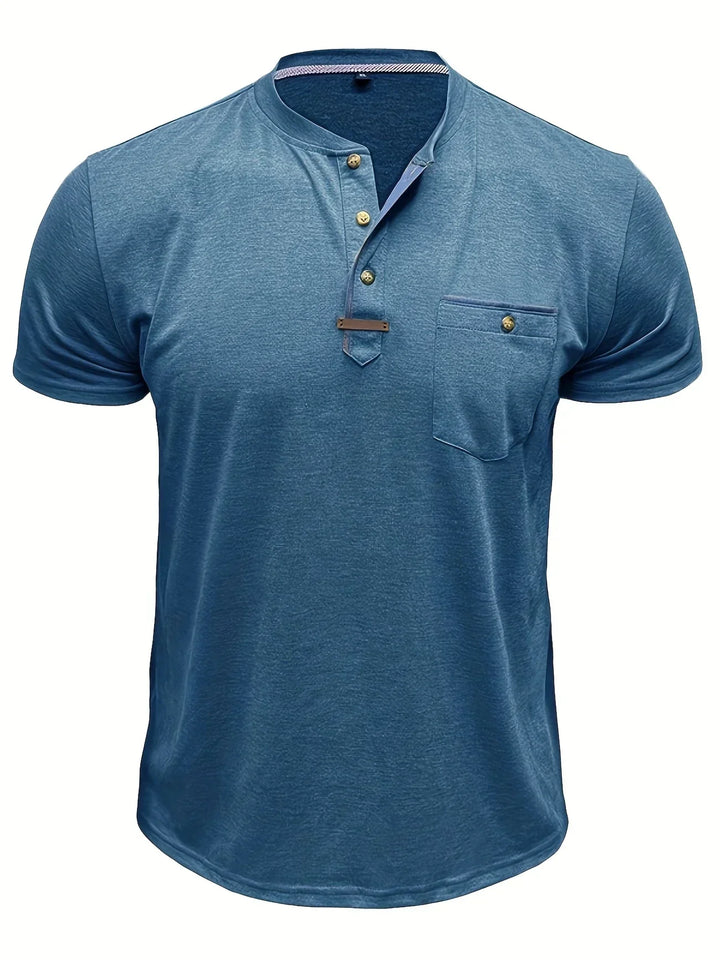 Classic Round Neck Pocket Shirt