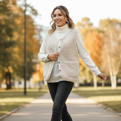 Ella | Women’s Spring Casual Warm Sherpa Vest