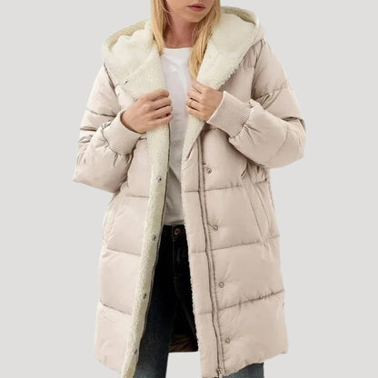 Brooklyn | Abrigo acolchado con capucha de invierno para mujer