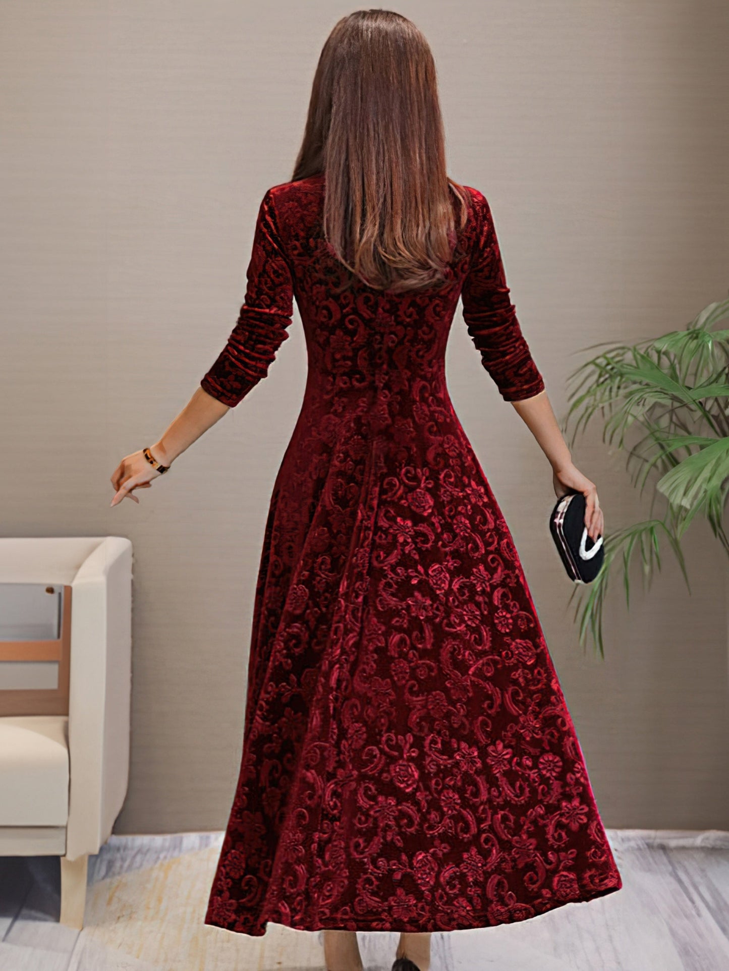 Denise | Vestido elegante de terciopelo
