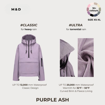 M&amp;D™ - Abrigo impermeable con capucha de gran tamaño
