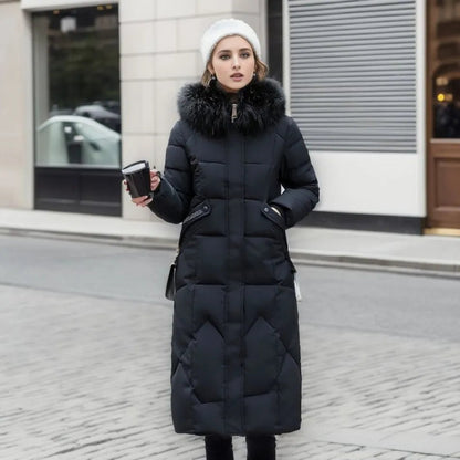 Hannah | Abrigo acolchado de invierno para mujer con ribete de capucha