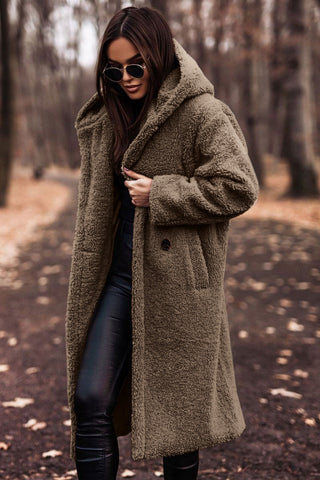 Sídney | Abrigo de invierno con capucha de piel sintética para mujer