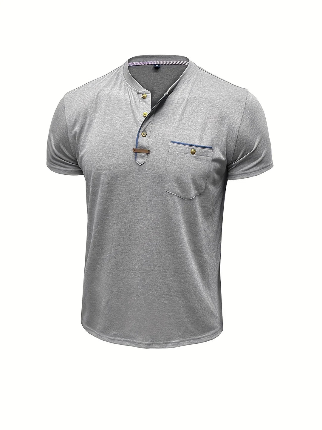 Classic Round Neck Pocket Shirt