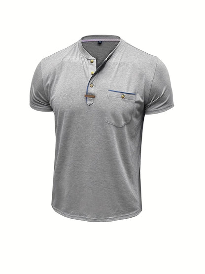 Slade | Camisa clásica de cuello redondo con bolsillo