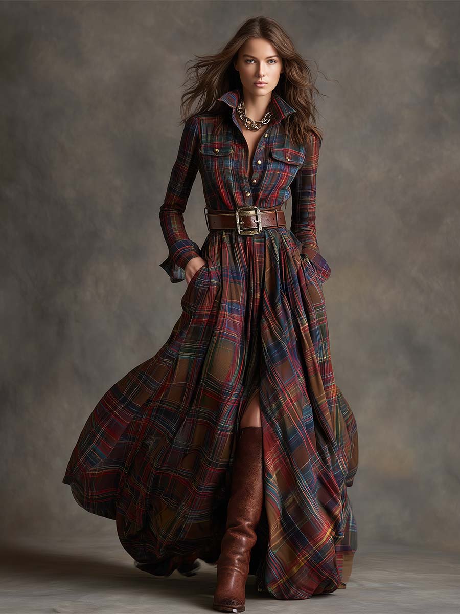 Flowy Belted Dress