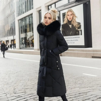 Hannah | Abrigo acolchado de invierno para mujer con ribete de capucha