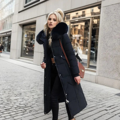 Hannah | Abrigo acolchado de invierno para mujer con ribete de capucha