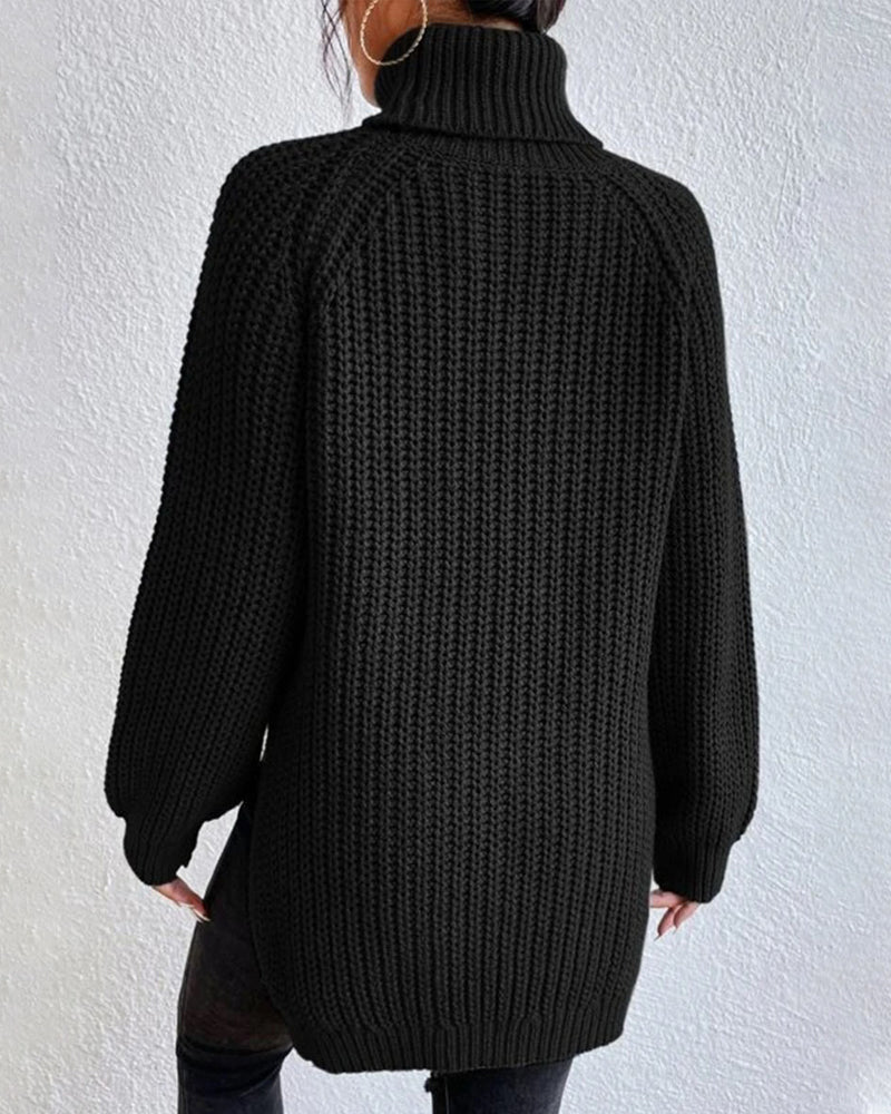Women’s Winter Ribbed Turtleneck Sweater