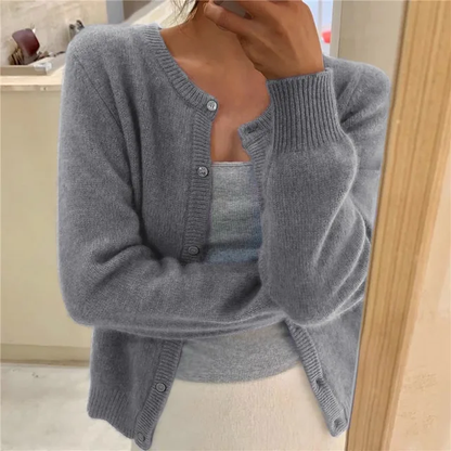 Erica | Cárdigan informal de invierno de manga larga con botones para mujer