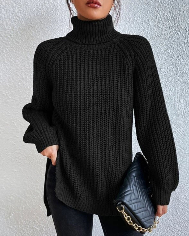 Women’s Winter Ribbed Turtleneck Sweater