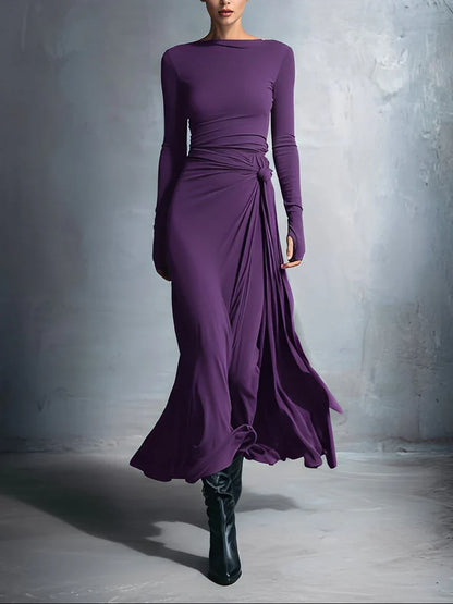 Naiara ❘ Vestido largo con nudo lateral