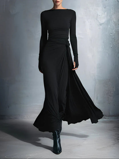Naiara ❘ Vestido largo con nudo lateral