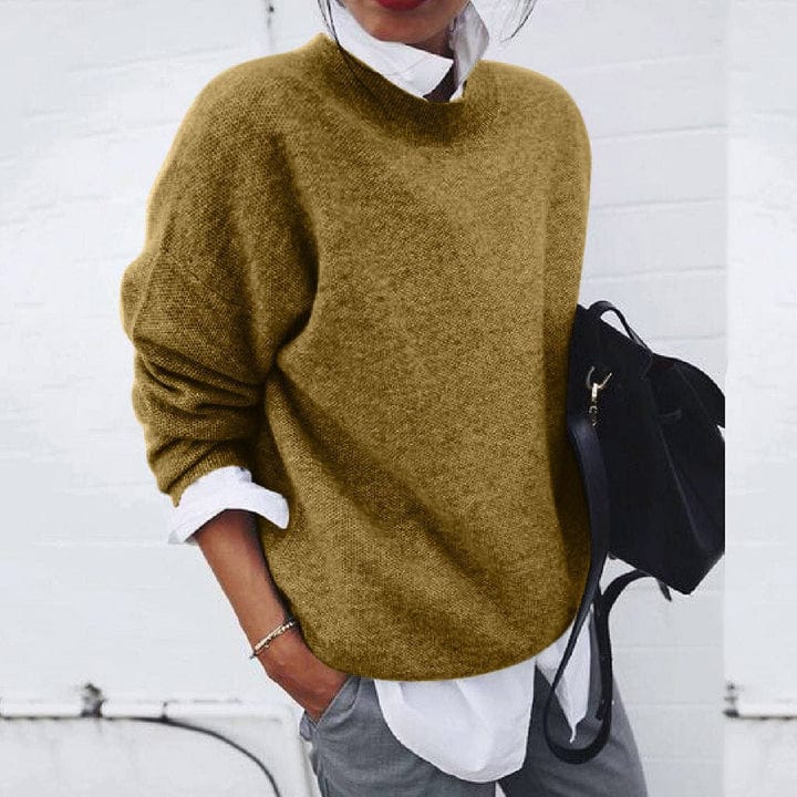Women’s Soft Round Neck Pullover Sweater