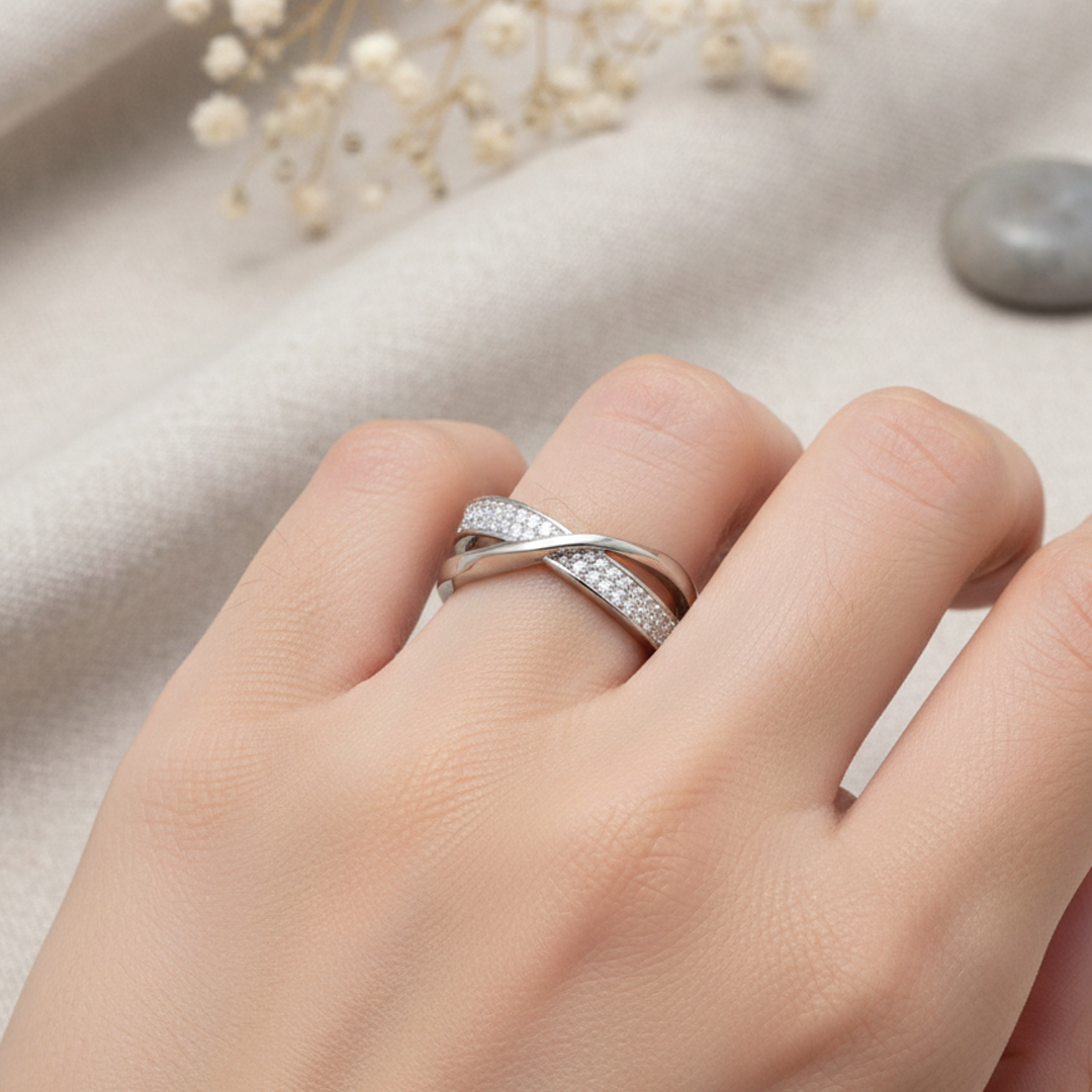 Criss-Cross Band Ring