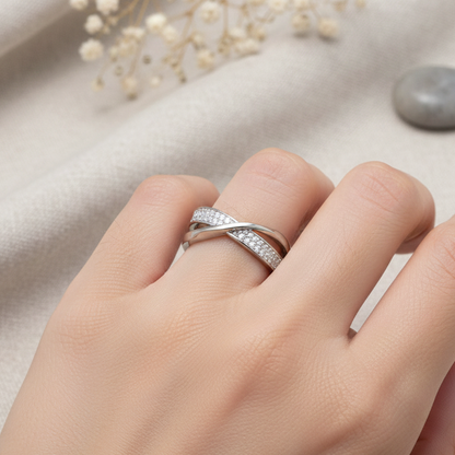 Criss-Cross Band Ring