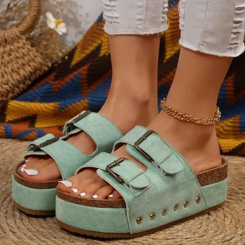 Serelina™ | Sandalias deslizantes de plataforma estilo romano