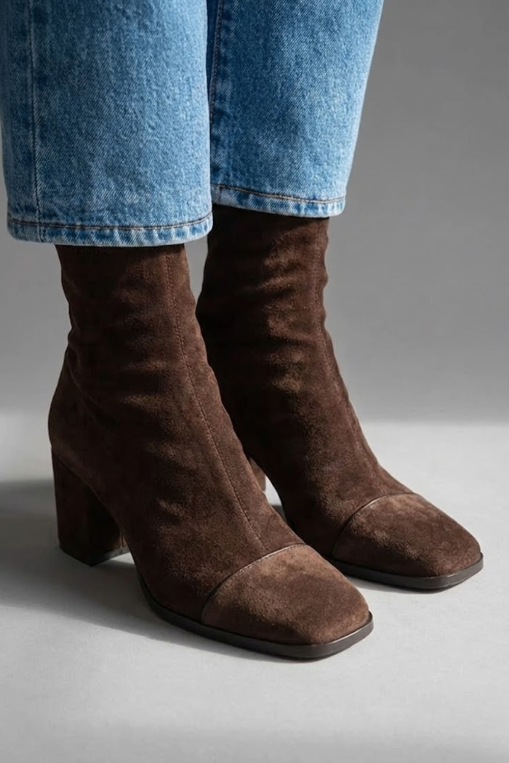 Square toe heeled boots