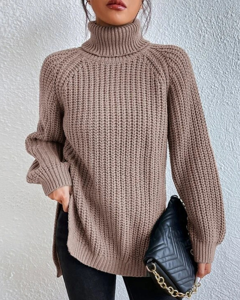 Olivia | Women’s Cozy Winter Ribbed Knit Sweater
