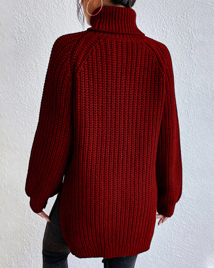 Women’s Winter Ribbed Turtleneck Sweater