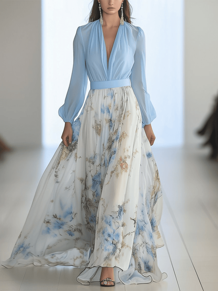 Peniel™ | Vestido largo floral elegante