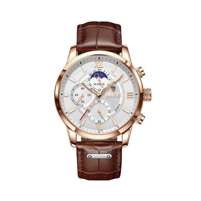 Luxury Waterproof Leather Strap Watch