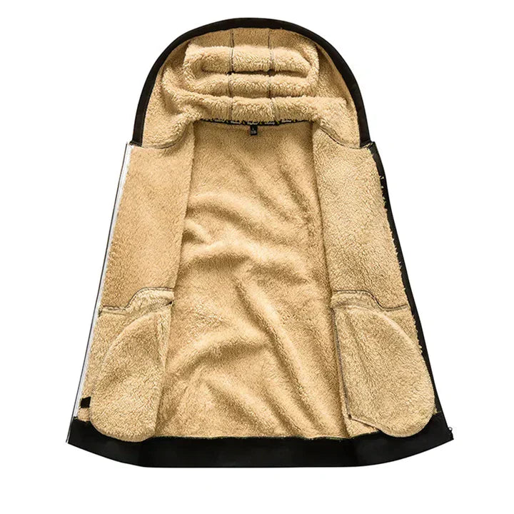 Gilben - Chaqueta de invierno para hombre con capucha y forro polar