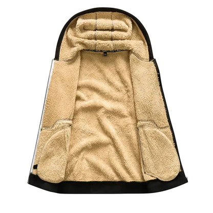 Gilben - Chaqueta de invierno para hombre con capucha y forro polar
