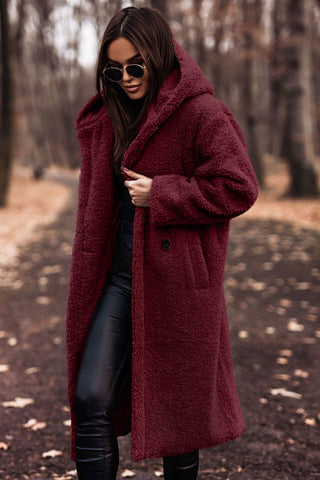 Sídney | Abrigo de invierno con capucha de piel sintética para mujer