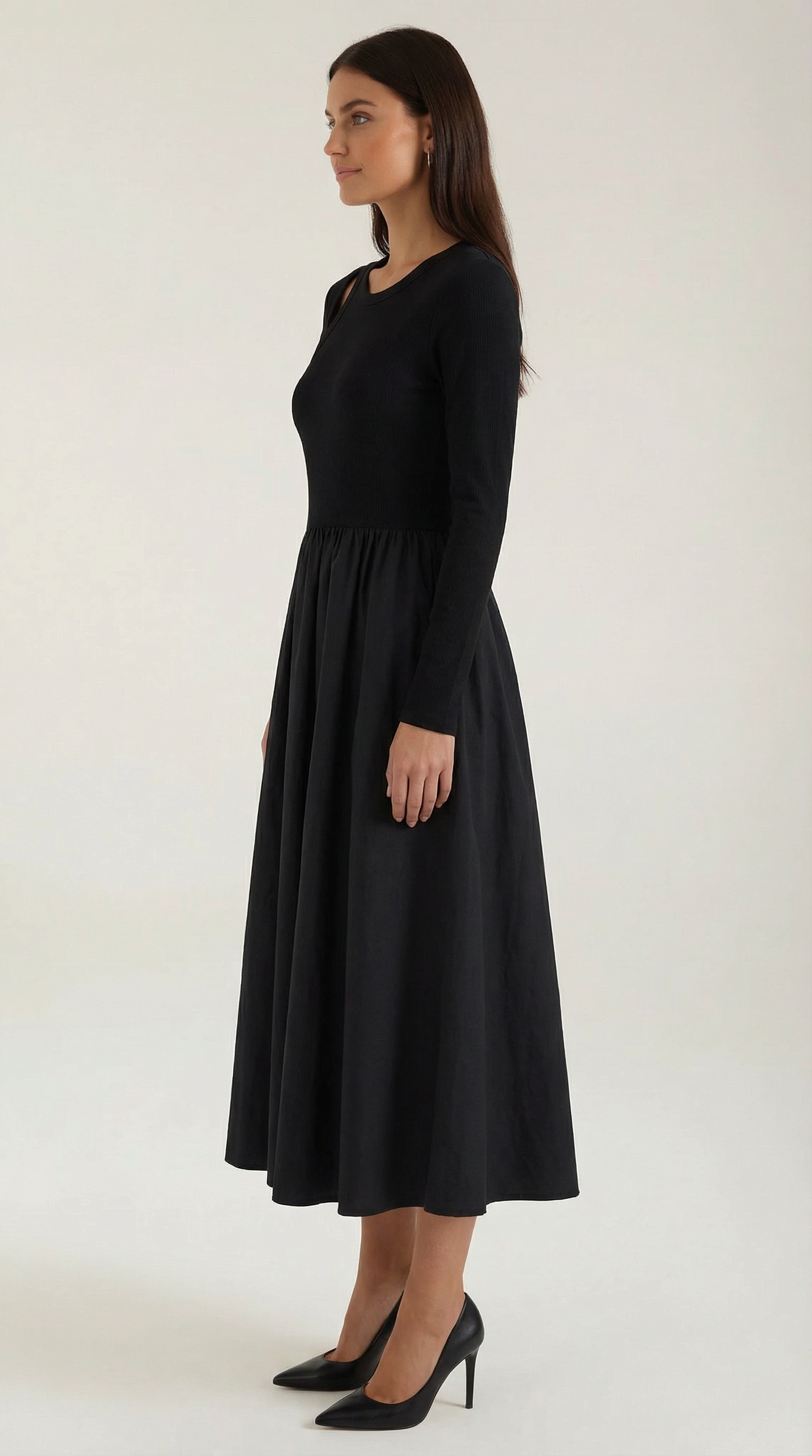 Vestido midi de algodón Melissa
