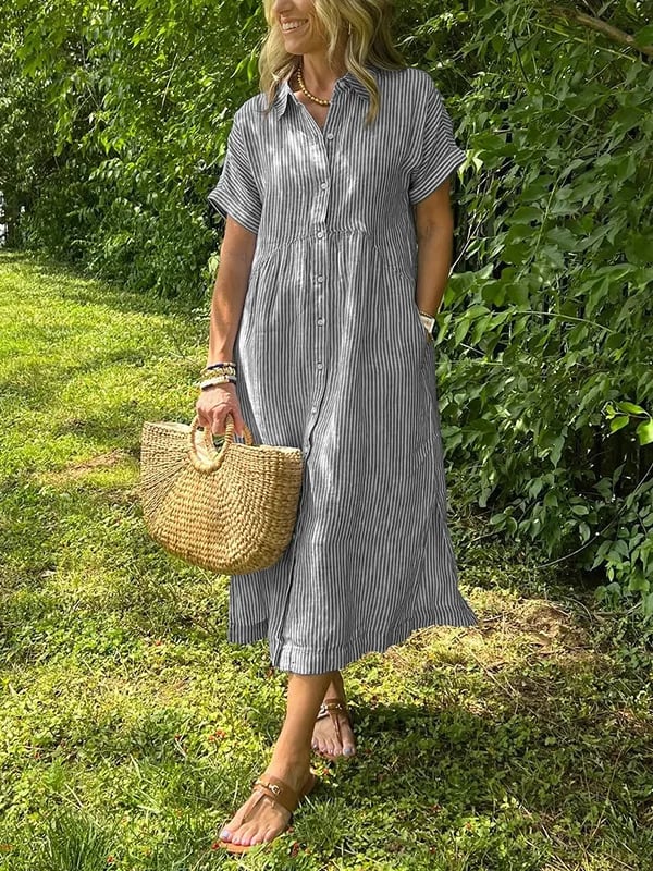 Celira – Camisa a Rayas con Botones