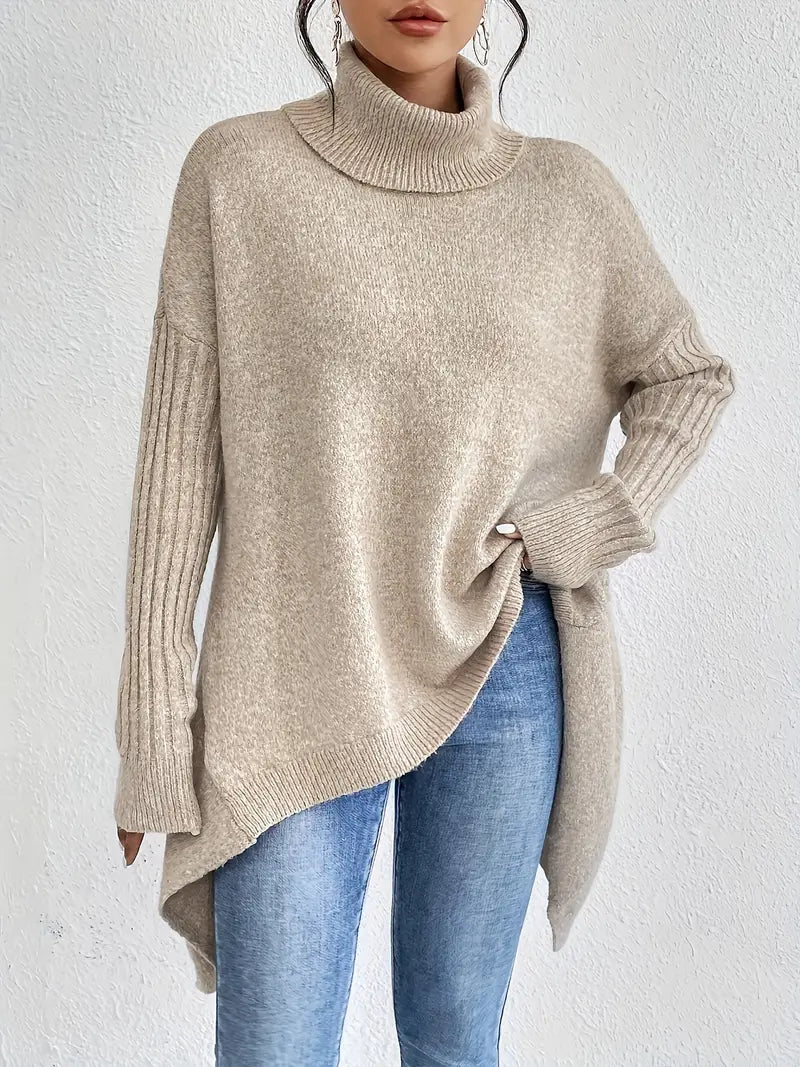 Elegant High-Collar Knit