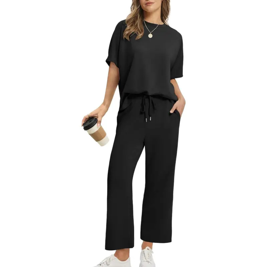 Women's Oversized Cropped Lounge Set