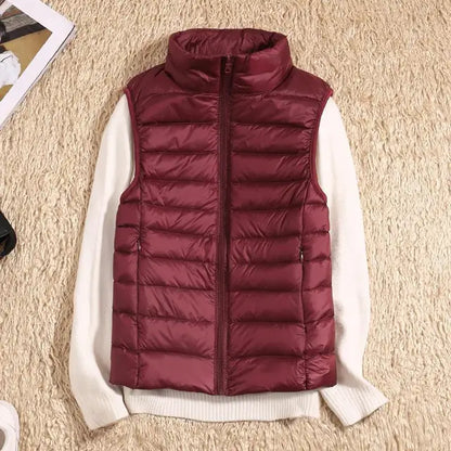 Women’s Lightweight Zip Front Puffer Vest
