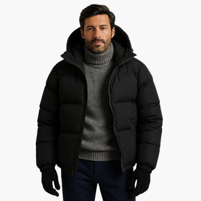 Cory | Chaqueta acolchada de invierno con capucha y cremallera para hombre 