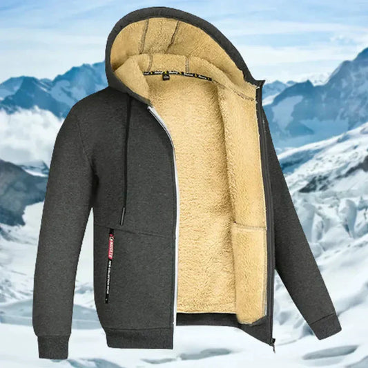 Gilben - Chaqueta de invierno para hombre con capucha y forro polar
