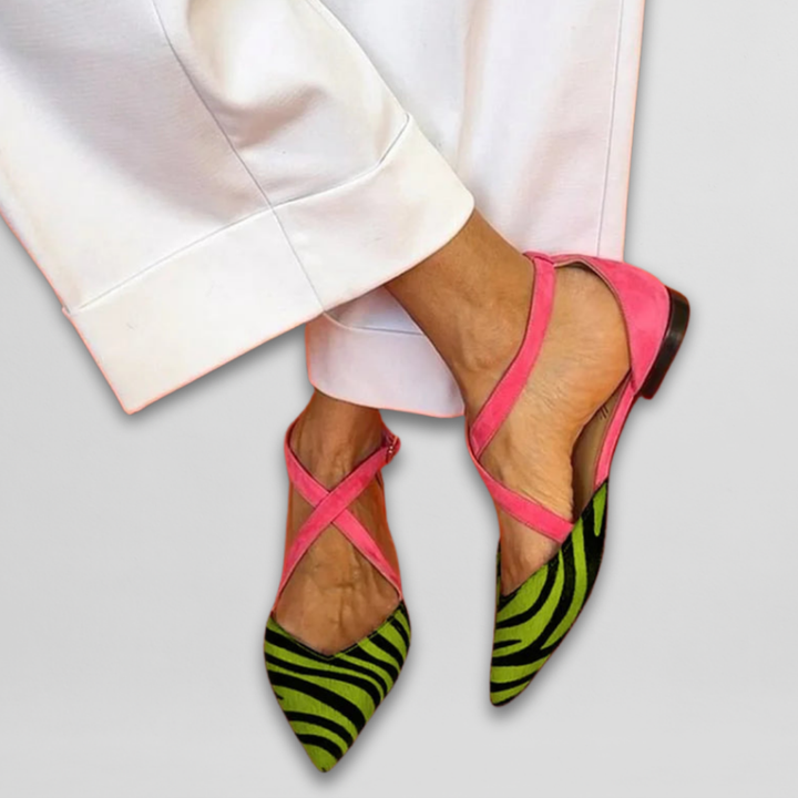 Real Leather Ballerinas with straps